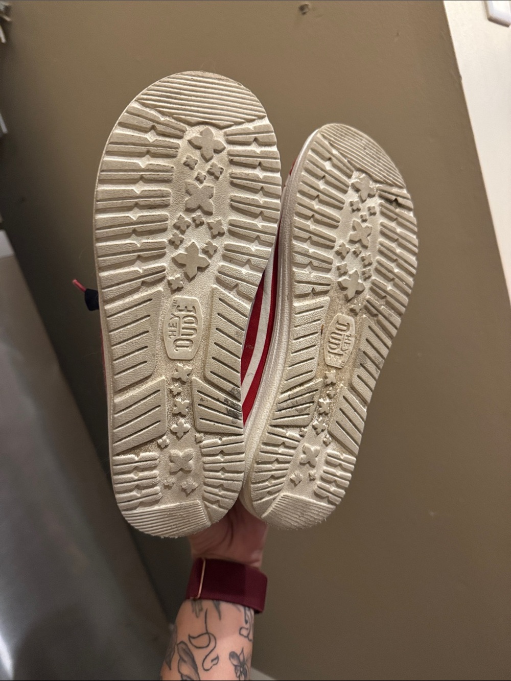 Hey Dude Red, White & Blue Stars-Stripes Slip-On Moccasins - Picture 3 of 4